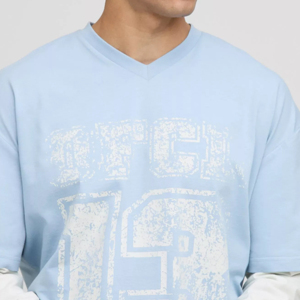 เสื้อยืดผู้ชายคุณภาพสูงแบบเรียบ 230gsm ไซส์ใหญ่พิเศษ เสื้อยืดผ้าฝ้ายหนา 300gsm สำหรับผู้ชาย พร้อมลายกราฟิก - Product Image 2