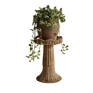 Hand-woven Seagrass Plant Stand Scalloped Edge, Seagrass Plant Stand For <b>Garden</b> & Indoor/Outdoor Use Wholesale From Vietnam - Product Image 6