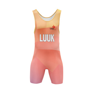 Singlet de Lucha Libre Personalizable para Hombre, Estilo Americano, Ligero, Elástico, Transpirable, de Secado Rápido, 100% Poliéster - Product Image 5