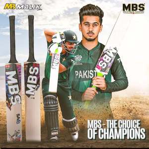 Batte de cricket MBS SA63 en érable, légère, durable, épaisseur 40 mm, équipement sportif de qualité compétition - Product Image 1