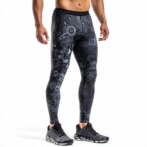 <b>Mens</b> Compression Pants Running Tights Workout Leggings <b>Men</b> <b>Base</b>-<b>Layer</b> Lightweight Sublimation Compression Pants <b>Men</b> - Product Image 2