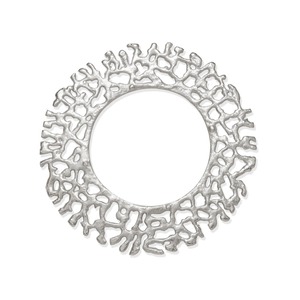 Antique Style Metal Silver <b>Charger</b> Plate For Table Decor And Helps Protect Table <b>Surface</b> From Heat Spills And Scratches - Product Image 1