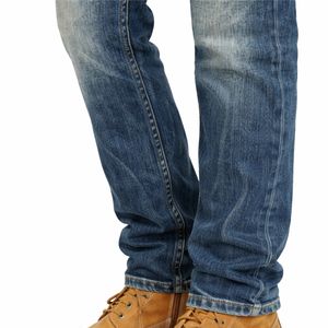 Jeans pour homme de haute qualité en denim délavé, style streetwear, coupe droite, décontracté, respirant, séchage rapide, durable - Product Image 2