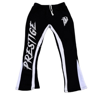 Ew Custom Logo Puff Print Flare Sweatpants High Quality 100% Cotton <b>Track</b> Sweat <b>Pants</b> <b>Vintage</b> Acid Wash Flare Sweatpants Men - Product Image 2