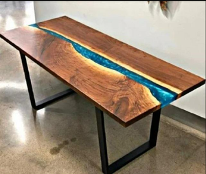 Tables modernes luxueuses en os incrusté, en MDF et résine, pour salon &amp;   Meubles de chevet élégants et artisanaux pour salle à manger - Product Image 3