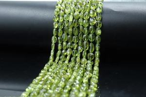 Cuentas ovaladas lisas de 14 pulgadas de alta calidad, piedras preciosas sueltas de peridoto natural para la fabricación de joyas - Product Image 6