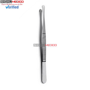 Pinzas para Tejidos de 8 Pulgadas con Puntas Redondas Dentadas, Instrumento Quirúrgico Veterinario de Acero Inoxidable Alemán, Reutilizables, de Precisión - Product Image 4