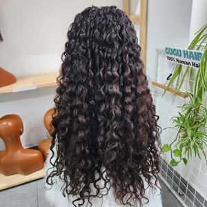 Pelucas de cabello humano con textura hermosa, cabello virgen vietnamita y birmano rizado, súper doblemente tramado, largo, con encaje HD. - Product Image 4