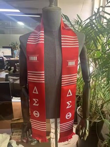 Estola de Graduación Roja y Blanca con Borla Roja para Graduación 2025, Accesorios Escolares de Satén Africano, 72x4 Pulgadas, para Adultos - Product Image 2
