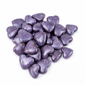 Cœur en Lépidolite Naturelle Gravé Violet – Pierre de Guérison de Luxe pour Reiki, Méditation, Énergie et Décoration – Vente en Gros - Product Image 1