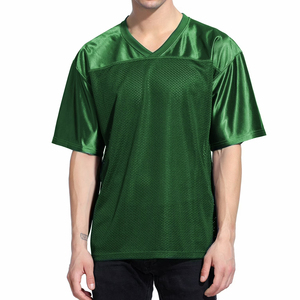 เสื้อฟุตบอลตาข่ายแขนสั้นคอวีสำหรับผู้ชายระบายอากาศได้ดีทรงปกติ - Product Image 1