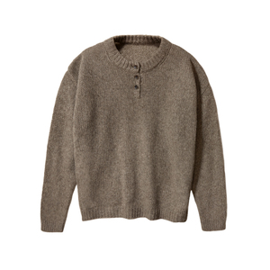 Men's Fashion Casual <b>Henley</b> Sweater <b>Long</b> <b>Sleeve</b> Knitted Pullover Button Neck Warm Soft Winter Knitwear Custom Design Wholesale - Product Image 1