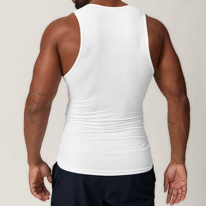 <b>Mens</b> Black White Tight <b>Singlet</b> Sports Fitness Yoga Bodybuilding Vest Rayon Spandex Running Rib tank Tops - Product Image 2