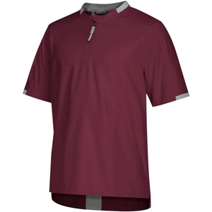 Veste de baseball personnalisée à manches courtes, col zippé, sportswear, uniforme d'équipe, OEM, marque privée, coupe classique - Product Image 1