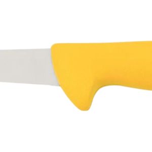Couteaux à désosser à manche jaune avec lame étroite et pointue argentée, poignée ergonomique confortable, protection des doigts pour le désossage de la viande - Product Image 4