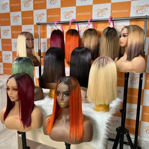 Perruque courte droite de qualité supérieure avec fermeture en dentelle 2x6, cheveux vietnamiens noirs naturels, prix de gros, extensions de cheveux vierges humains - Product Image 5