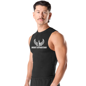 เสื้อกล้ามรัดรูปสีดำสำหรับผู้ชาย แบรนด์ Power Men's น้ำหนักเบา ไร้แขน เหมาะสำหรับออกกำลังกาย ฟิตเนส วิ่ง และเล่นกีฬา - Product Image 3