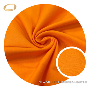 Tela de Sudadera de felpa francesa, de nailon, poliéster, elastano, color naranja - Product Image 4