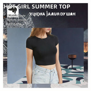 T-shirts courts tendance pour femmes, imprimés, 100 % coton, respirants, style décontracté, personnalisables, haute qualité, vente en gros - Product Image 2