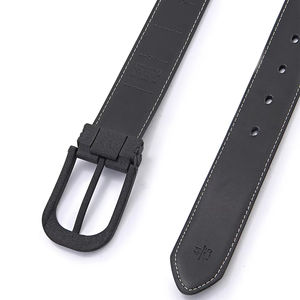 เข็มขัดหนังดีไซน์เนอร์ สายคาดเอวแบบวินเทจ เป็นมิตรกับสิ่งแวดล้อม ทำจากหนังวัวแท้ พร้อมหัวเข็มขัดทองแดง กว้าง 3.8 ซม. - Product Image 2