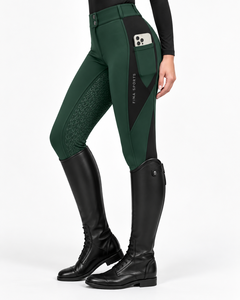 Pantalones de equitación unisex Fina Sports de cintura media y longitud completa con bolsillos con agarre, transpirables, de licra/poliéster y forro polar. - Product Image 5