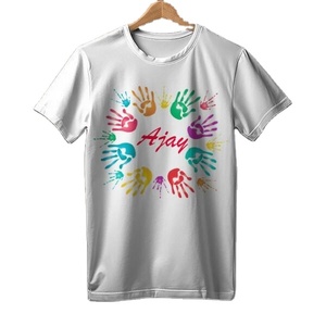 เสื้อยืดผู้ชายผ้าฝ้าย 100% ปรับแต่งลายด้านหน้าได้ ลายเรียบ คุณภาพสูง แขนสั้น พิมพ์ลายดิจิทัลล่าสุด ผ้าไม่เป็นขุย - Product Image 4