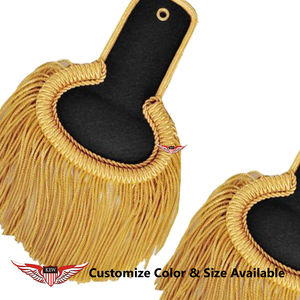 Epaulettes Francesas Napoleónicas Doradas con Luna, Epaulettes de Banda de Marcha con Flecos en Espiral Dorados, Epaulettes Tácticas de Alta Calidad - Product Image 2