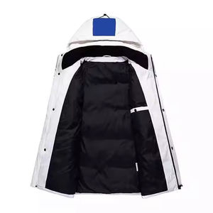 Chaqueta de plumón acolchada corta para hombre, de alta calidad, hecha a medida, con cuello alto con cremallera, parches y efecto brillante, de piel sintética, estilo burbuja, 2026 - Product Image 2