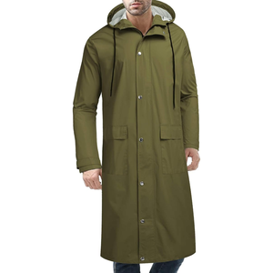 Impermeable Personalizado de Poliéster, Chaqueta Larga con Capucha, Ropa de Lluvia para Viajes, Ciclismo y Protección contra el Clima - Product Image 4