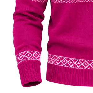 Suéter Rosa para Hombre, Estilo Fair Isle, con Botones, Jacquard, Tejido de Punto, Manga Larga, Otoño, 100% Algodón, 12GG, Venta al Por Mayor, Personalizado - Product Image 6