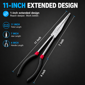 LUMINEX IMPEX LUB=113 <b>Long</b> <b>Nose</b> Stainless Steel Lightweight Smooth Work Jewelry Making Polishing Pliers for Bracelet Making DIY - Product Image 4
