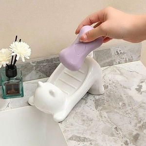 Jabonera de Acero Inoxidable con Forma de Gato de Dibujos Animados, Contenedor de Jabón Decorativo para Baño, Esponjas y Jabones - Product Image 5