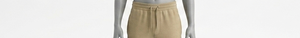 Pantalon de survêtement beige pour homme à taille élastique, en tricot double interlock 100 % polyester, poids moyen, respirant, écologique, séchage rapide, avec côtés contrastants - Product Image 4