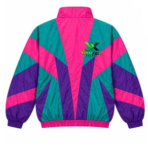 Chaqueta Cortavientos Retro de los 80 para Mujer VANTEX SPORTS, Diseño Color Block, Ligera, 100% Poliéster, con Cierre, Ropa Exterior Informal Personalizable - Product Image 4