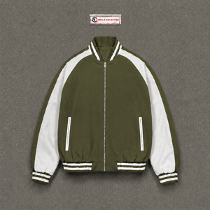 NUEVA Chaqueta Varsity de Lana Verde Oliva para Hombre, Chaqueta Bomber de Béisbol de Alta Calidad con Logotipos Personalizados, Estilo Urbano, Moda de Invierno - Product Image 5