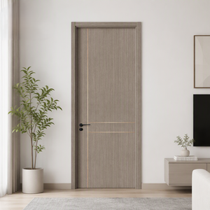Puerta Interior Impermeable, Diseño Antimoho, Revestimiento de WPC, Puertas de Madera, Diseño Moderno para Baño, Puerta Compuesta de WPC para Interiores - Product Image 2