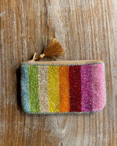Custom Handmade Embroidered Beaded Coin Purse Fashion <b>Wallet</b> with Floral Design Secure <b>Zip</b> Closure for Coins Cash - Product Image 6