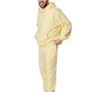 Breathable Lightweight Winter Hooded Casual Men <b>Tracksuit</b> with Solid Soft Waist Pants and Stylish Jacket for Daily Routine - Product Image 5