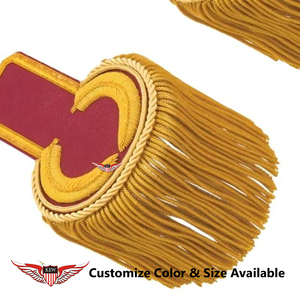 Epaulettes de Lujo Ceremoniales KEW Vintage con Flecos de Hilo Dorado y Hombros Ajustados, Talla/Color/Material Personalizables, Ecológicos - Product Image 3