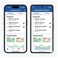Aplicación RoyalCraft para Padres y Profesores, Mensajes de Progreso del Estudiante, Asistencia, Actualizaciones Escolares, Versión Empresarial, en Stock