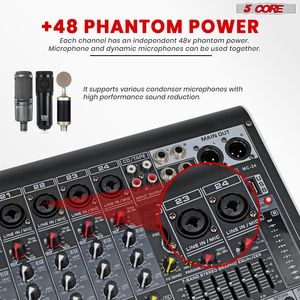 Table de mixage DJ professionnelle 24 canaux MX 24CH L Console de mixage audio avec Bluetooth USB analogique-pour Mezclador De Audio - Product Image 4