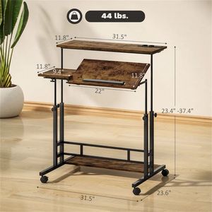 Brown Vertical Home/Office Study <b>Desk</b> Computer <b>Desk</b> for Optimal Workspace - Product Image 6
