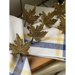 Coffrets cadeaux de bagues en laiton de luxe à motif plume, dernières créations de porte-serviettes pour la décoration de table, faits à la main - Product Image 5