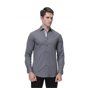 Camisa de hombre de nuevo diseño OEM, manga larga, 100% algodón, corte ajustado, transpirable, de secado rápido, ecológica, para negocios. - Product Image 2