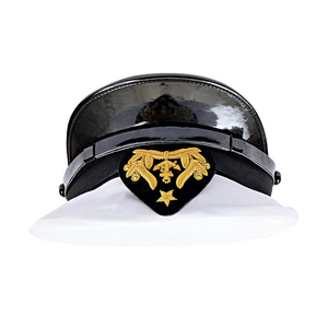OEM Customized <b>Plain</b> Checked Peak <b>Cap</b> White/Black 100% Wool Fabric Silver Bullion Visor Badge High Quality Unisex Outdoor Daily - Product Image 3