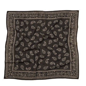 Pañuelo bandana 100% algodón orgánico con impresión digital personalizada, logotipo de verano, cuadrado, a la moda, colorido, accesorio para el cuello para mujer. - Product Image 1
