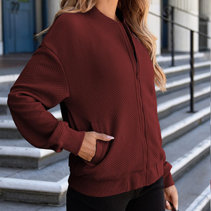 Best Seller Zipper Closure Solid <b>Leather</b> <b>Women</b> Bomber <b>Jacket</b> Custom <b>Vintage</b> College Bomber <b>jacket</b> For Ladies - Product Image 4
