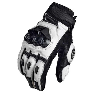 Gants de moto avec protection des articulations en carbone, paume en cuir véritable, gants de protection pour la course, la conduite et les sports de plein air - Product Image 1