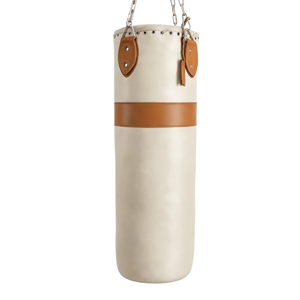 C300 Tan Crème - Sac de Frappe Lourd de 100 cm avec Chaînes, 100% Cuir de Vache, Hauteur Réglable, pour Entraînement, Gym, Boxe - Product Image 1