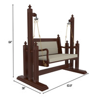 Balançoire en bois de qualité supérieure au design européen moderne, coussin imperméable super confortable, couleur personnalisée, utilisation en extérieur dans les parcs